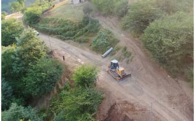 Lerik'teki en sıcak adam otoyolu yeniden inşa edildi