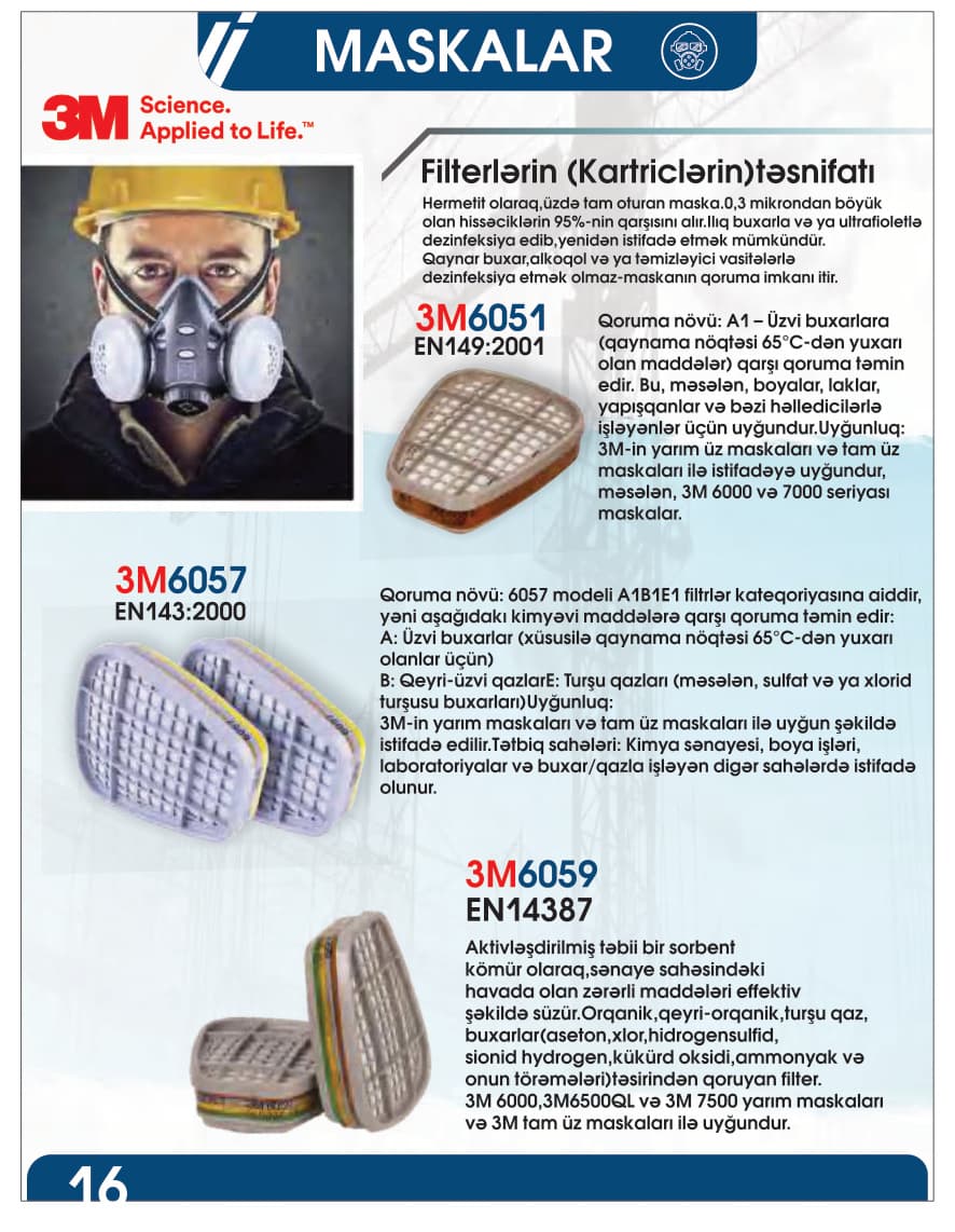 MASKALAR  3M 6059 – EN14387